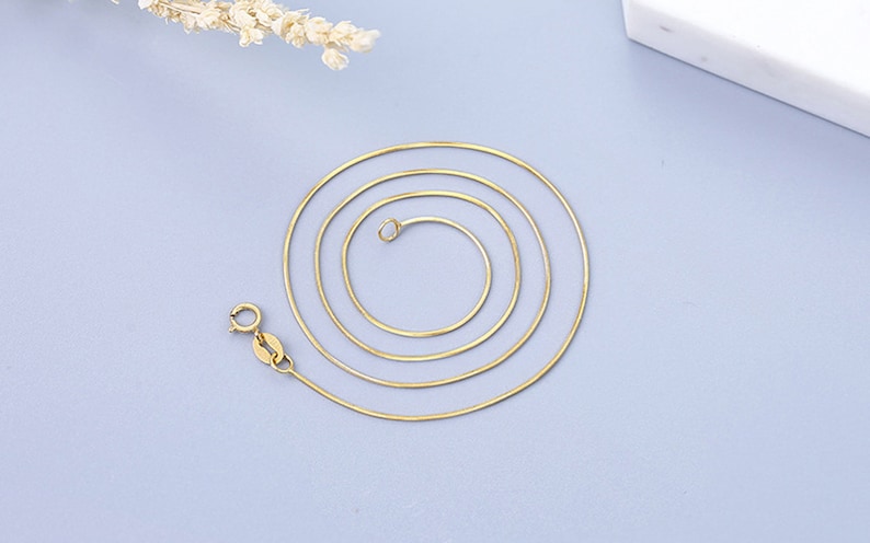 S925 Sterling Silver Snake Chain, Delicate Necklace, 18 Inch - Etsy