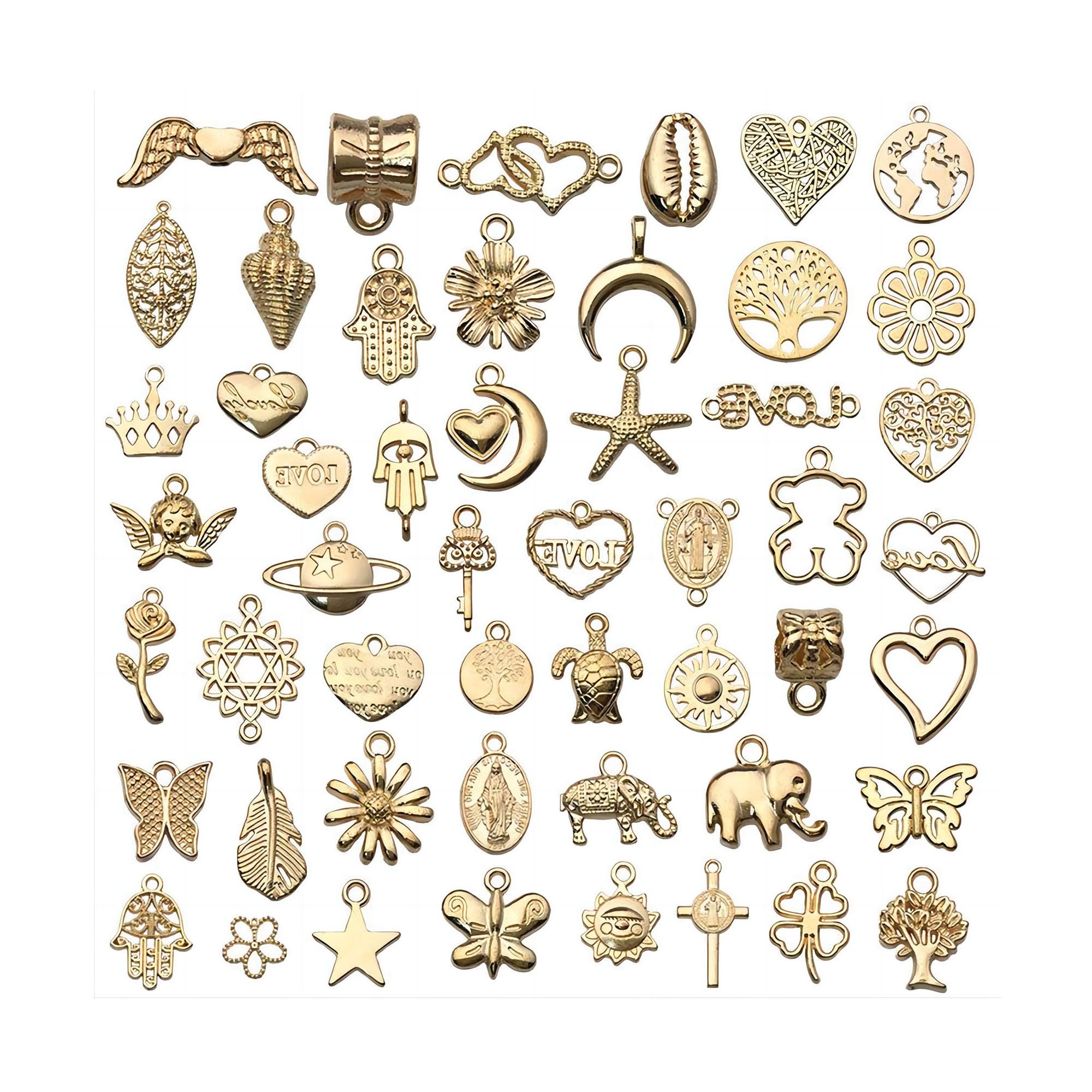 Gold charms for bracelets wholesale sale