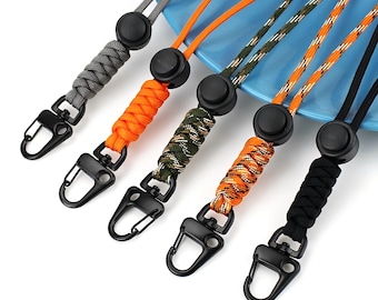 Paracord Key Lanyard with Swivel Clasp, Neck Cord