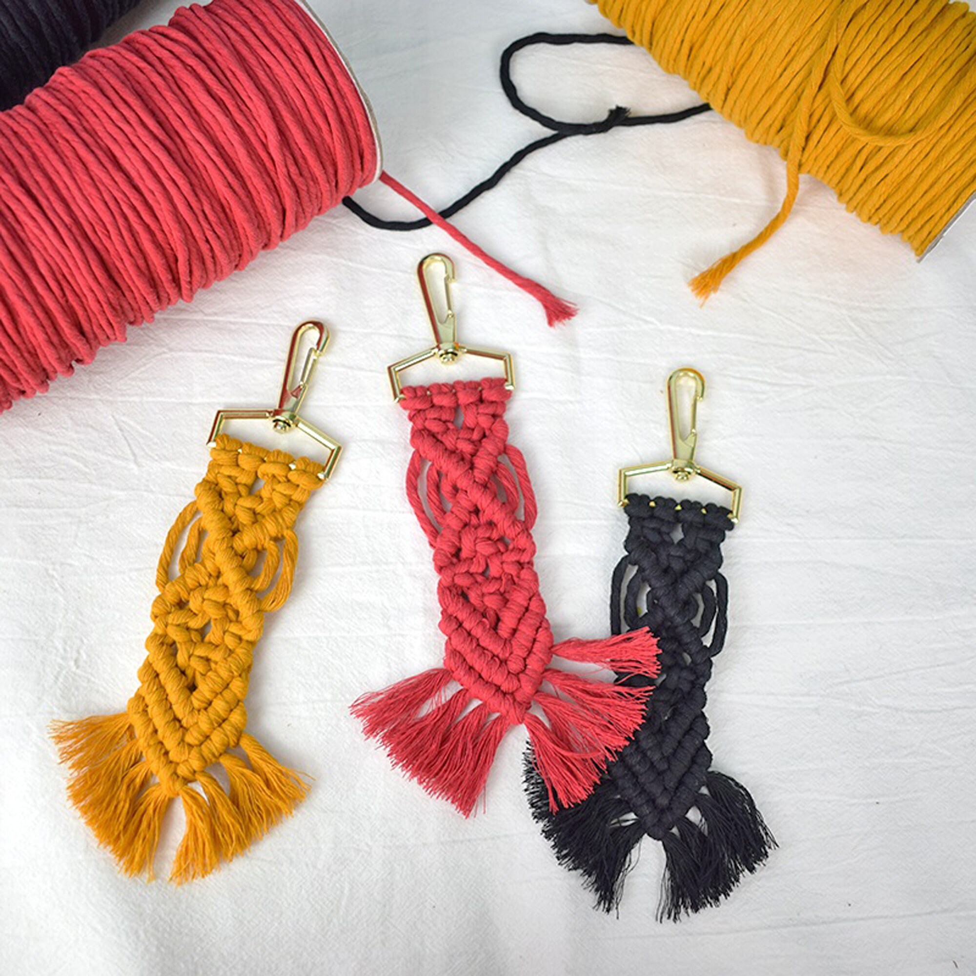 Single Rope Macrame 3.5mm Single Ply Strand Macrame Cotton Cord Rope, Roungd Twiseted ...