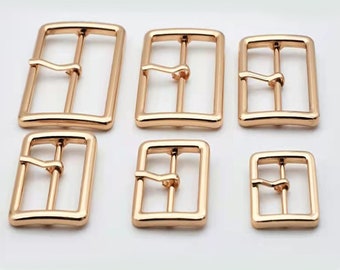 Gold Metal Pin Buckle, Adjustable Belt Strap (4pcs)