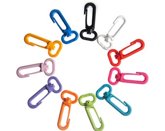 13mm Plastic Swivel Clasp, Swivel Snap Hook Clip,  Trigger Hook,  Purse Hook, Spring Hook 6pcs