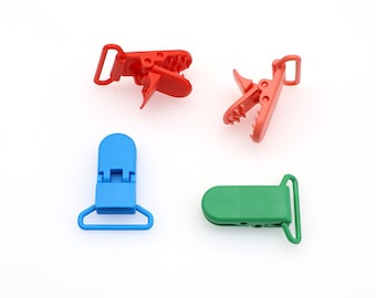 25mm Plastic Pacifier Clips, Suspender Clips Holders, Mitten Clip (12pcs)