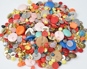400pcs Round Resin Sewing Buttons, Mixed Sizes
