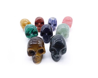 Kleine Kristall geschnitzt Schädel Perlen, Quarz schnitzen Schädel, Stein Perle Schmuck liefert