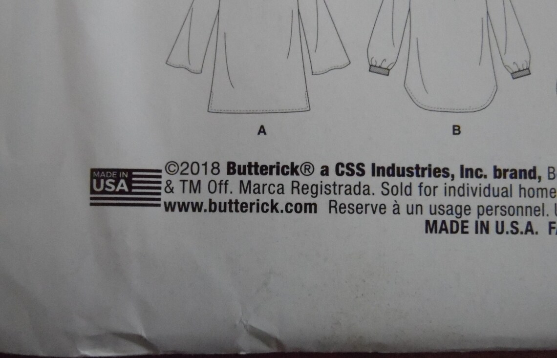 2018 Butterick B6632 Sewing Pattern Ladies Loose Fit Pullover Top Uncut ...