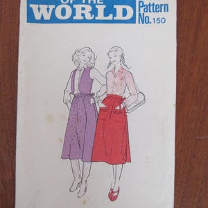 1970’s News of The World no 150 Sewing Pattern ladies A Line Skirt Patch Pockets Blouse Waistcoat Cut size 8-16 Complete. Size 8.10.12.14.16