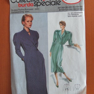 1990’s Burda 6422 sewing pattern ladies wrap over dress cut size 10 (8-10)