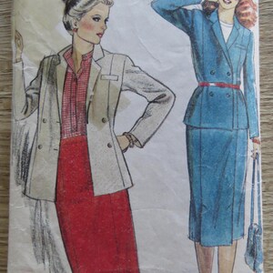 Maudella 6232 Sewing Pattern Ladies Double Breasted Side panelled Lined Jacket Slim fit Skirt Cut Size 10-16. Missing Instruction Sheet.