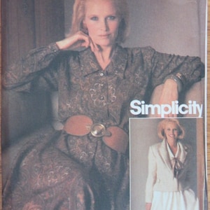 1984 Simplicity 6583 women’s dress jacket sewing pattern uncut size 12 Complete