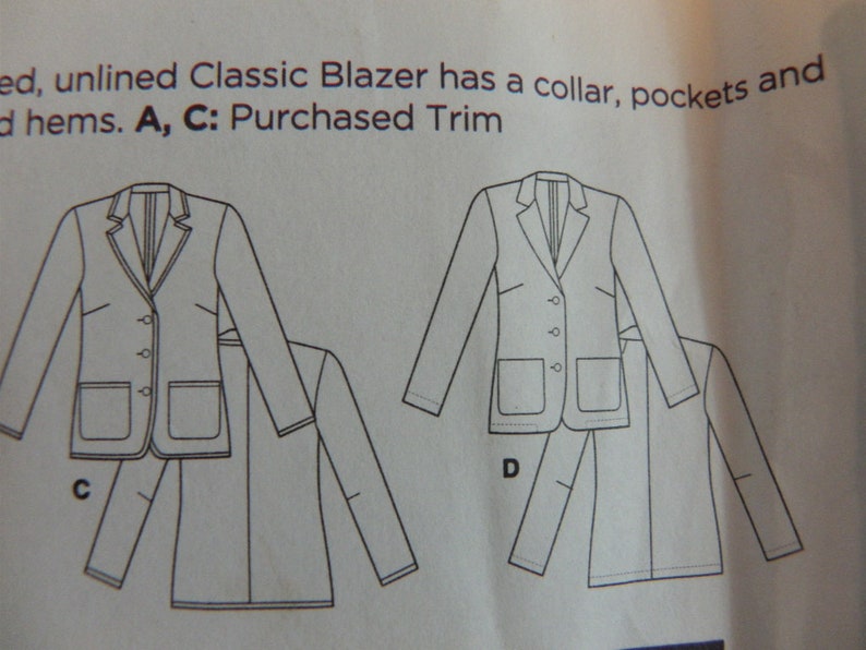 2013 Threaders Sewing Pattern Ladies the Classic Blazer Jacket Etsy