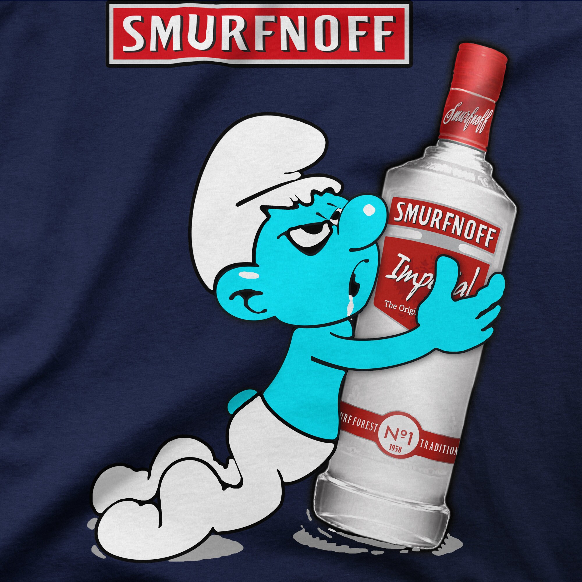 Smurf Smurnoff Vodka Funny Men Drinking Tshirt Joke Gift Etsy