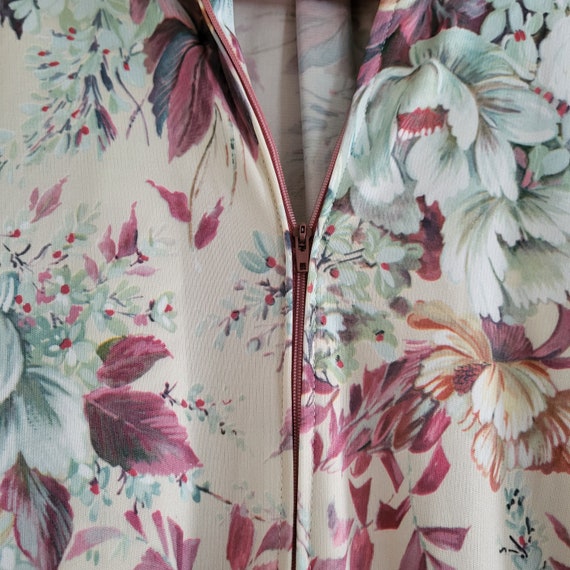 NOS vintage floral print muumuu caftan nightgown … - image 5