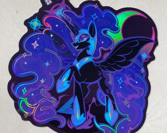 4 x 4 Holographic Nightmare Moon MLP Vinyl Sticker