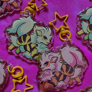 2,5 x 2,5 glitter vuurpup acryl bedel