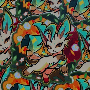 3 x 3 Vinyl Leaf Sticker