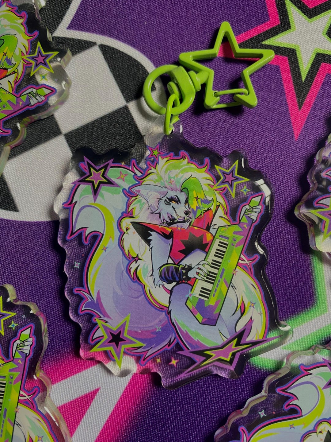 2 x 2 Roxy Wolf Acrylic Charm DISCOUNTED
