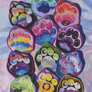 3 x 3 écussons brodés Pride Paw