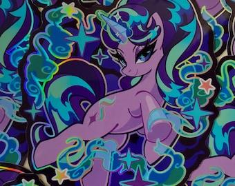 3.5 x 3.5 Holographic Starlight Glimmer Vinyl Sticker