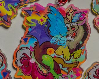 4 x 3 Holographic Discord Acrylic Charm