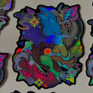 3.5 x 4 Holographic Discord MLP Vinyl Sticker