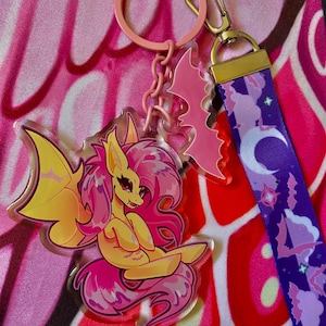 Flutterbat Lanyard Acrylic Charm