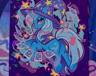 BACKORDER 5 x 7 Holographische Trixie MLP Mini Print