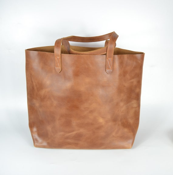leather tote bag etsy