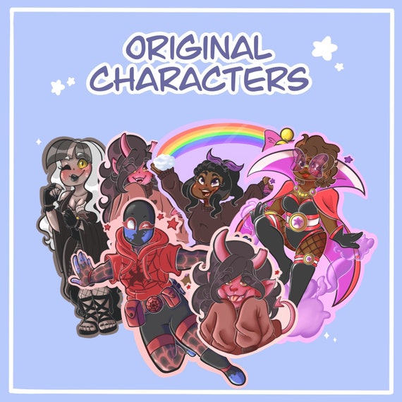 original character stickers etsy