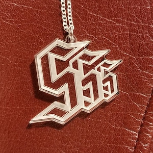 Stylish Rank SSS laser-engraved necklace