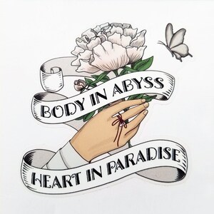 Xie Lian-inspired Body In Abyss, Heart In Paradise clear waterproof die-cut sticker for Heaven Official's Blessing/TGCF/MXTX fans