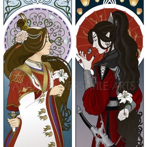 TGCF/Tian Guan Ci Fu/Heaven Official's Blessing Art Nouveau print - Xie Lian, Hua Cheng