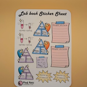 Lab Book Sticker Sheet