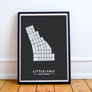 Little Italy Map Print // Little Italy Art Print // San Diego Map // San Diego Wall Art // San Diego Gifts