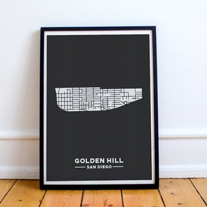 Golden Hill Map Print // Golden Hill Art Print // San Diego Map // San Diego Wall Art // San Diego Gifts