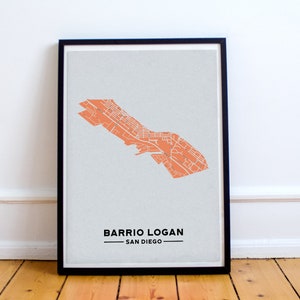 Barrio Logan Map Print // Barrio Logan Art Print // San Diego Map // San Diego Wall Art // San Diego Gifts
