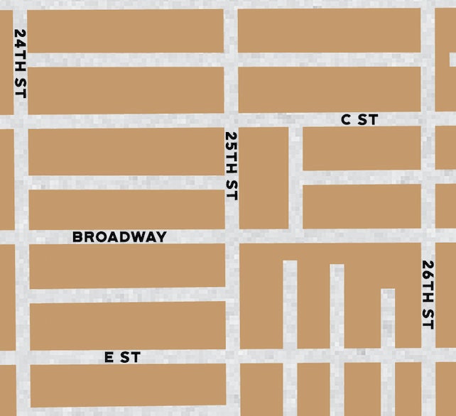 Golden Hill Map Print // Golden Hill Art Print // San Diego Etsy