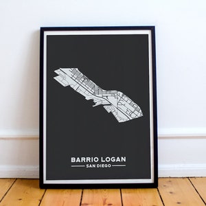 Barrio Logan Map Print // Barrio Logan Art Print // San Diego Map // San Diego Wall Art // San Diego Gifts