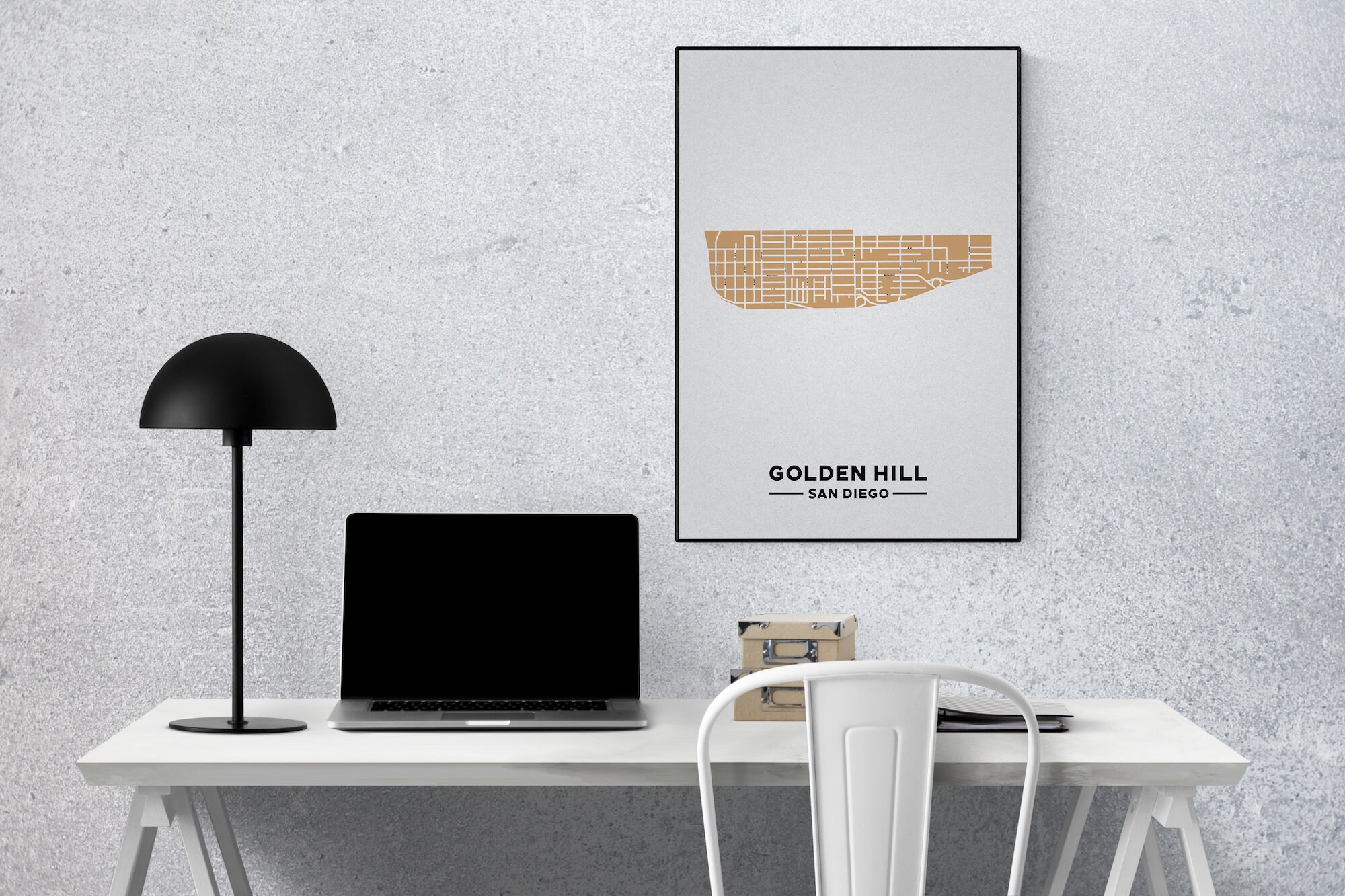 Golden Hill Map Print // Golden Hill Art Print // San Diego Etsy UK