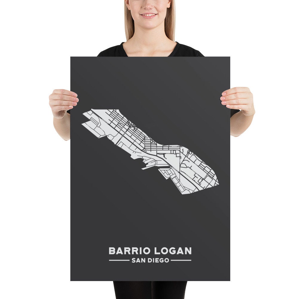 Barrio Logan Map Print // Barrio Logan Art Print // San Diego Etsy