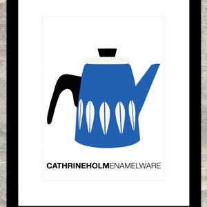 Cathrineholm Coffee Pot Poster: Mid-Century Modern Kitchen Print (Printable PDF+JPG) (Digital Download)