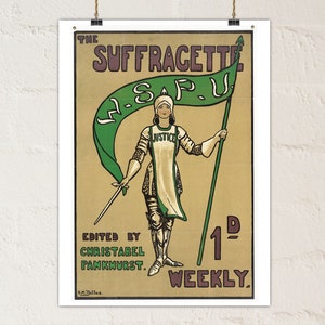 vintage affiche du suffrage des femmes du début du 20 e s. # 2, décoration murale féministe, impression, affiche, art imprimable PDF + JPG