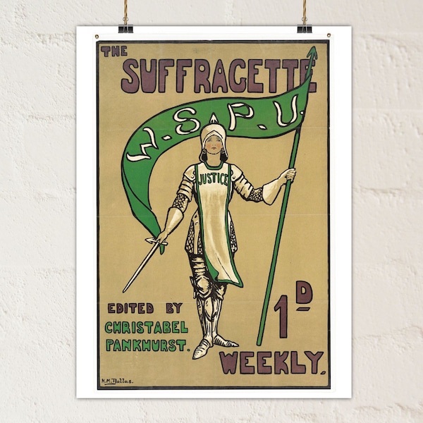 Vintage Early 20C Womens Suffrage Poster #2 Feminist Wall Decor, Print, Poster, Art Printable PDF+JPG