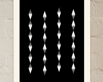 Optical Illusion Art Print: Drifting Lines Wall Decor (Printable PDF+JPG) (Digital Download)