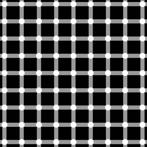 The Dot Illusion, a variation of Hermann&#39;s Grid - Watch the dots appear and disappear - Optical Illusion Poster, Wall Art, Print, Printable
