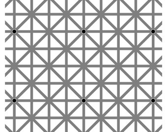 The Hermann Grid Dot Optical Illusion - 12 Dot Illusion - Optical Illusion Print, Wall Art, Print, Poster, Printable PDF+JPG