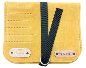 Suede Drill Bit Holder / Chisel Roll - 13 Pockets - Personalised - Made in UK