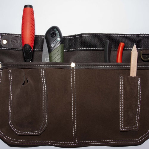 Personalised Suede Leather Gardening Tool Belt / Apron Made Etsy UK