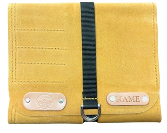 Suede Leather Tool Roll - 13 Pockets - Personalised - High Quality - Made in UK