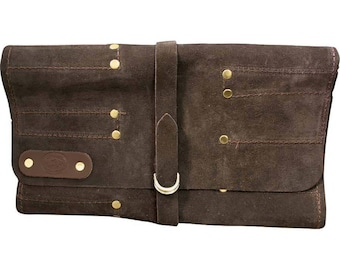 Leather Personalised Carvers Chisel Roll - 12 Pocket - Connell of Sheffield